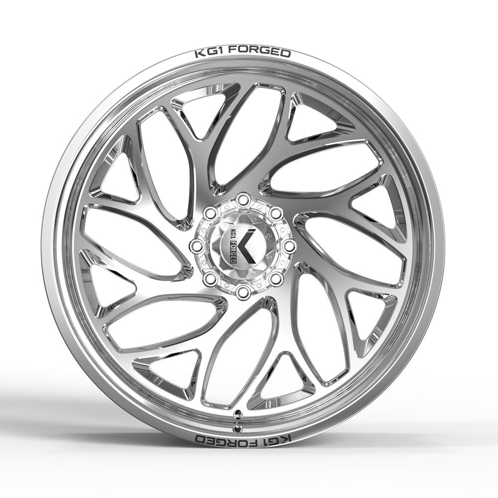 24x14 KG1 KC009 Vortex Polished LEFT DIRECTIONAL FORGED Wheel 6x135 (-76mm)