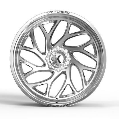 24x14 KG1 KC009 Vortex Polished LEFT DIRECTIONAL FORGED Wheel 6x135 (-76mm)