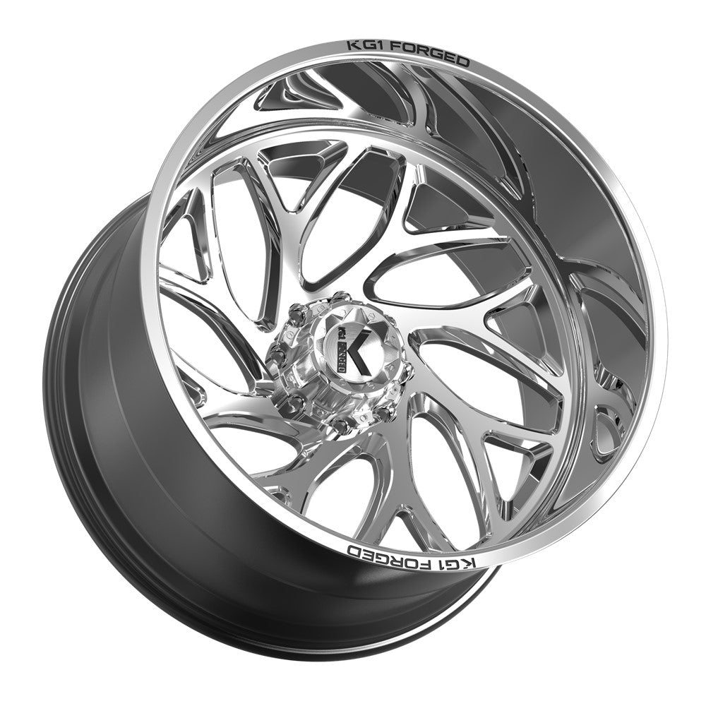 26x16 KG1 KC009 Vortex Polished RIGHT DIRECTIONAL FORGED Wheel 6x5.5 (-101mm)