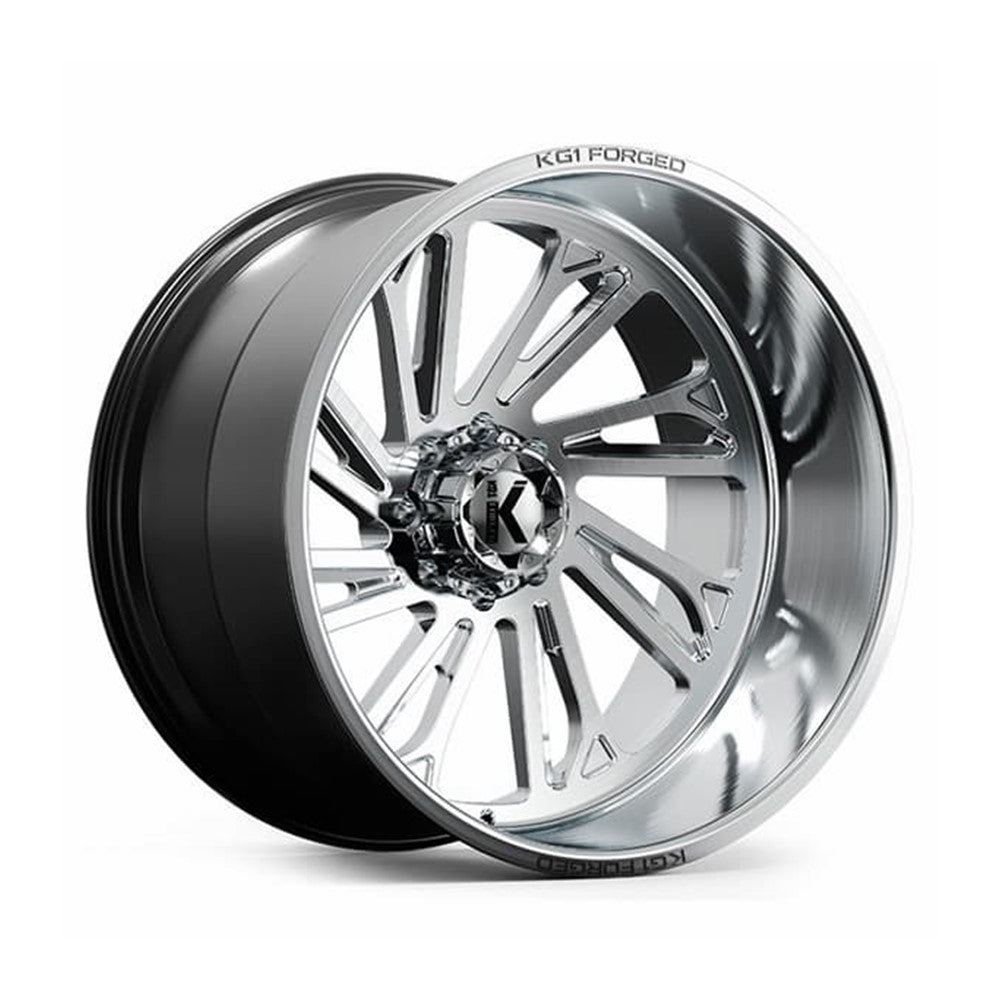 24x14 KG1 KC012 Rebel Brushed RIGHT DIRECTIONAL FORGED Wheel 6x5.5 (-76mm)
