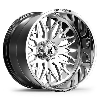 22x12 KG1 Forged KC014 Trident Polished FORGED Wheel 8x180 (-44mm)