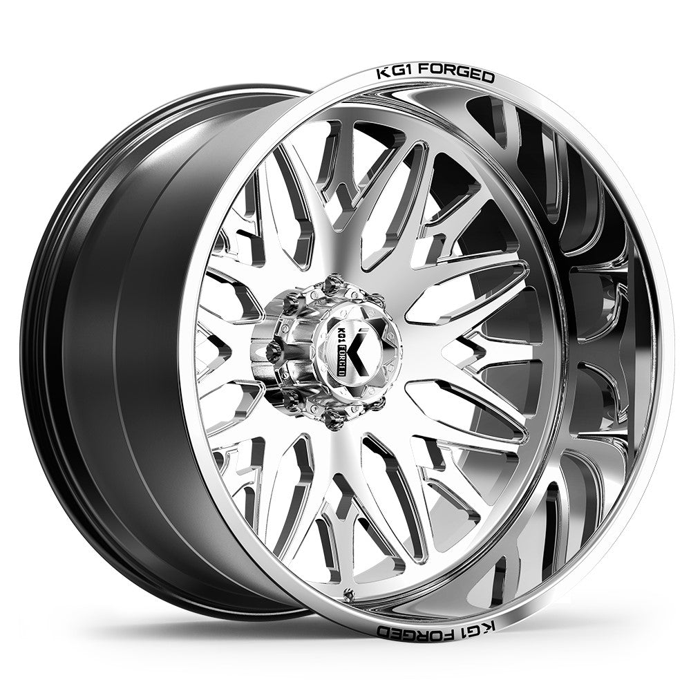 22x12 KG1 Forged KC014 Trident Polished FORGED Wheel 8x6.5 (-44mm)
