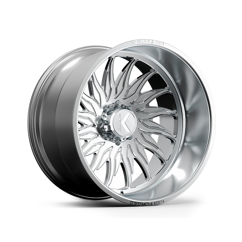 24x14 KG1 KC015 Phoenix Brushed RIGHT DIRECTIONAL FORGED Wheel 8x180 (-76mm)