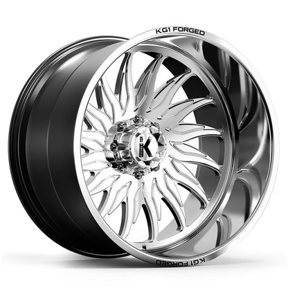 24x14 KG1 KC015 Phoenix Polished RIGHT DIRECTIONAL FORGED Wheel 6x5.5 (-76mm)