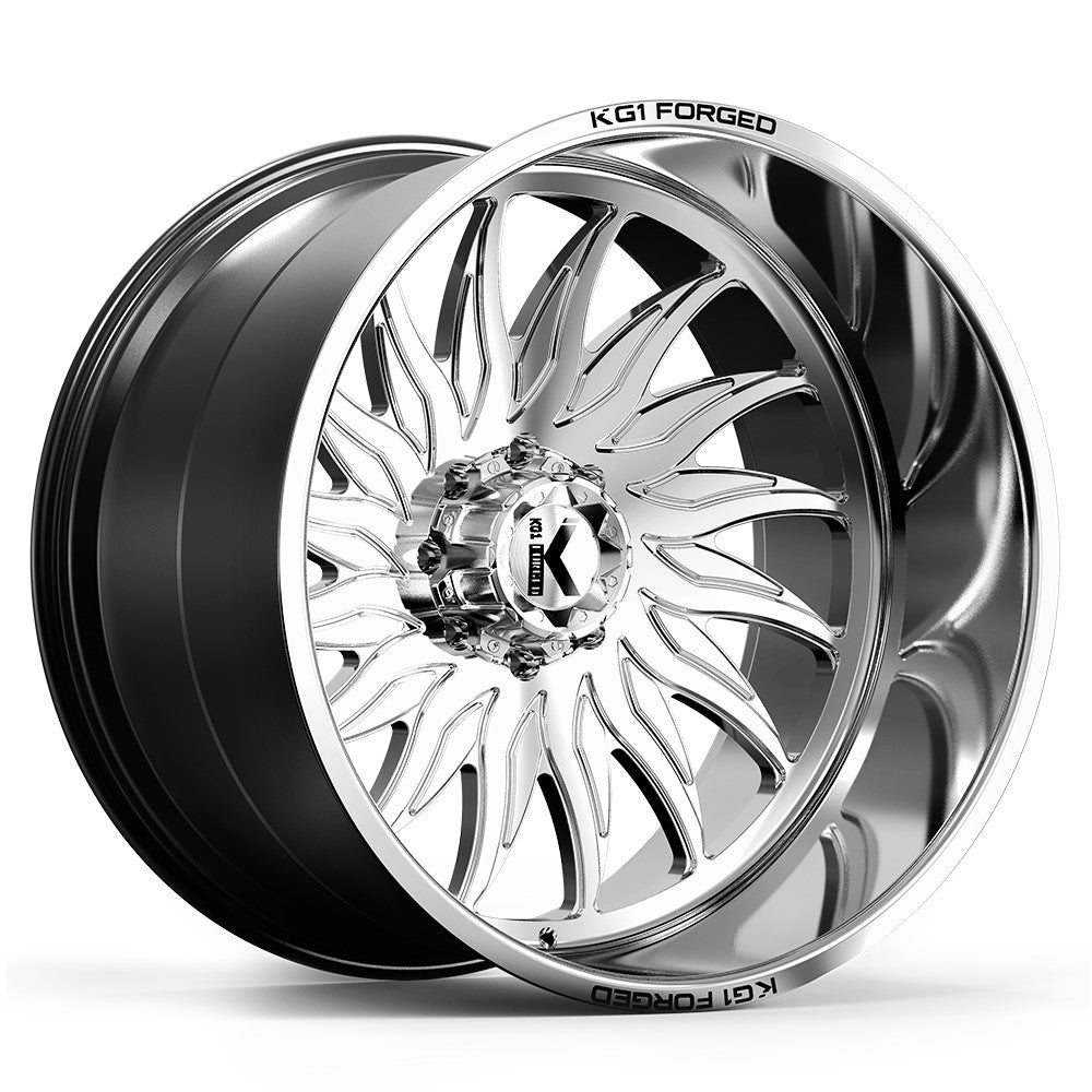 24x14 KG1 KC015 Phoenix Polished LEFT DIRECTIONAL FORGED Wheel 8x170 (-76mm)