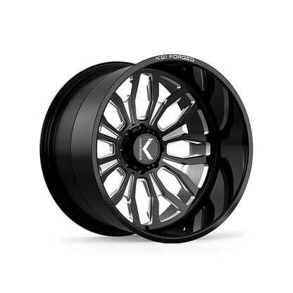 26x14 KG1 KC017 Heathen Gloss Black Premium Milled FORGED Wheel 6x5.5 (-76mm)