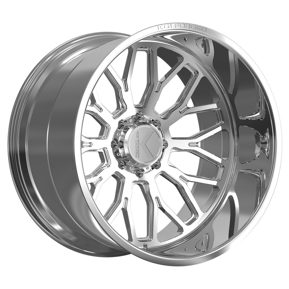 26x16 KG1 Forged KC019 Jacked Polished Milled FORGED Wheel 8x170 (-101mm)