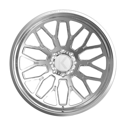 26x14 KG1 Forged KC019 Jacked Polished Milled FORGED Wheel 8x6.5 (-76mm)