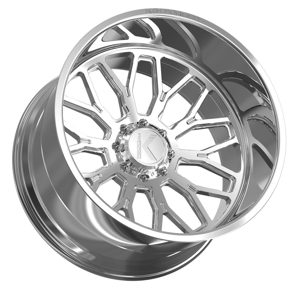 24x14 KG1 Forged KC019 Jacked Polished Milled FORGED Wheel 6x5.5 (-76mm)