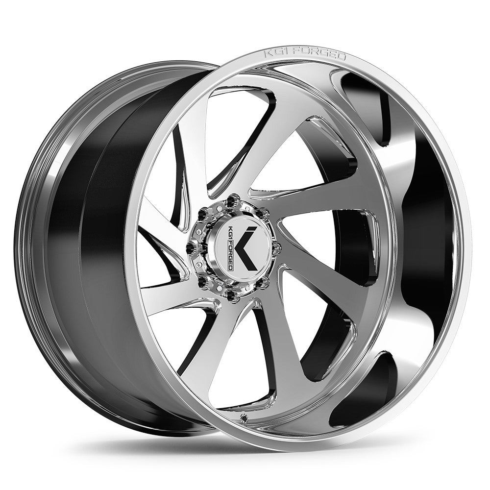 24x14 KG1 KC020 Swoop Polished LEFT DIRECTIONAL FORGED Wheel 6x5.5 (-76mm)