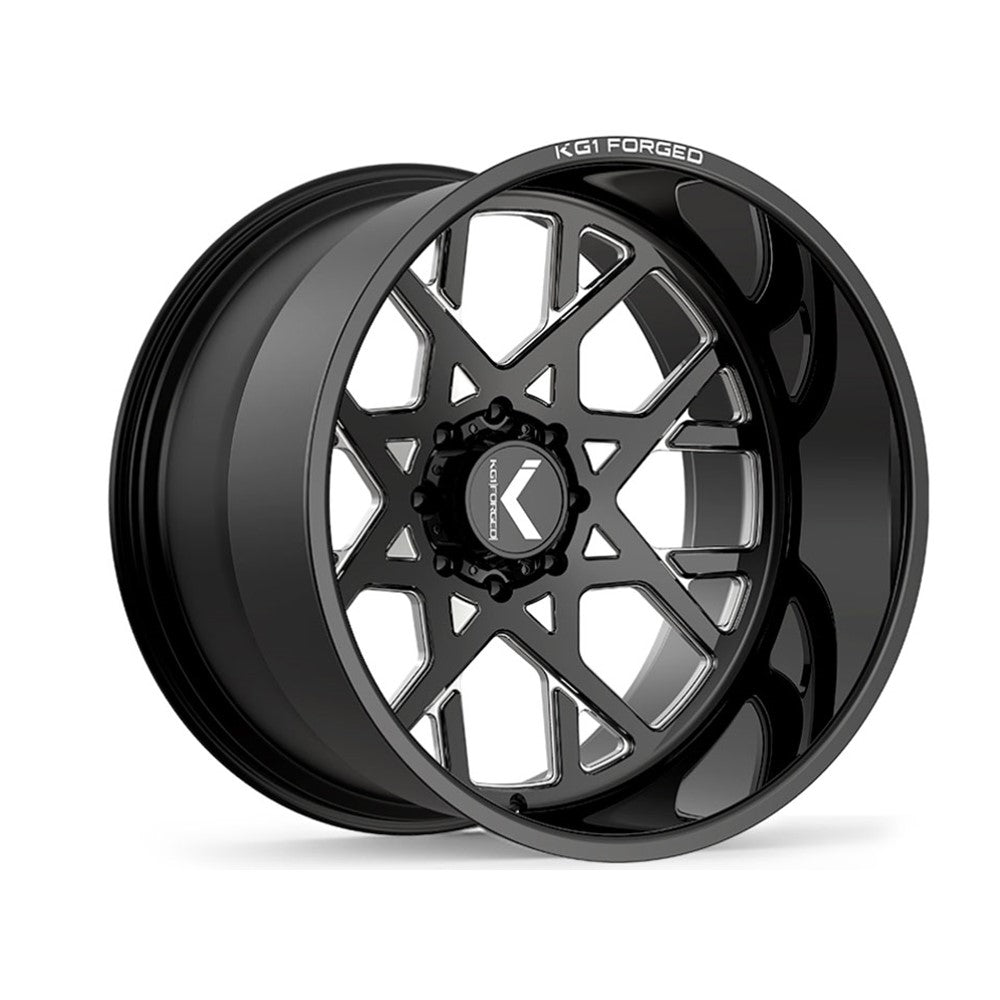 24x14 KG1 KC021 Killshot Gloss Black Premium Milled FORGED Wheel Blank (-76mm)