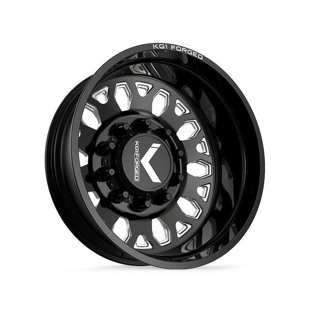 24x8.25 KG1 Forged KD002 Honor DUALLY REAR/INNER Black Wheel 10x285 (146/168mm)