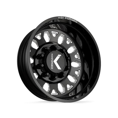 24x8.25 KG1 Forged KD002 Honor DUALLY REAR/INNER Black Wheel 10x285 (146/168mm)