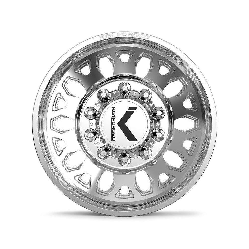 24x8.25 KG1 Forged KD002 Honor DUALLY REAR/INNER Polish Wheel 10x285 (146/168mm)