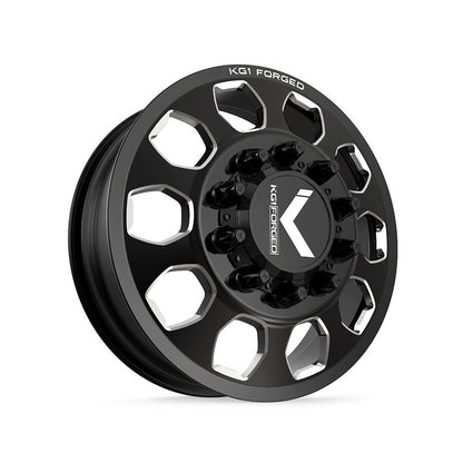 26x8.25 KG1 Forged KD003 Sarge Black Milled DUALLY FRONT Wheel 10x285 (146mm)