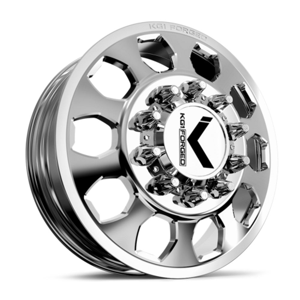 24x8.25 KG1 Forged KD003 Sarge Polished DUALLY FRONT Wheel 10x285 (146/168mm)