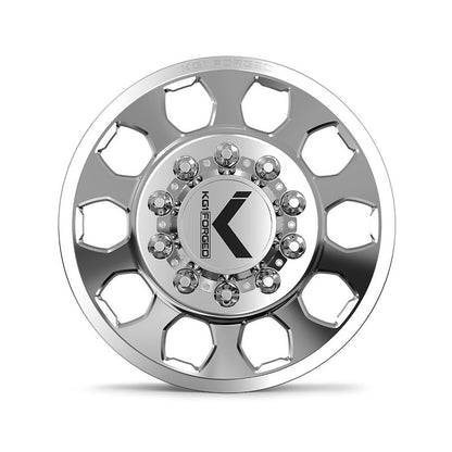 22x8.25 KG1 Forged KD003 Sarge Polished DUALLY FRONT Wheel 10x285 (145/-167mm)