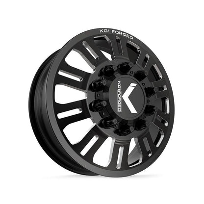 26x8.25 KG1 Forged KD004 Duel Black Milled DUALLY FRONT Wheel 10x285 (146mm)