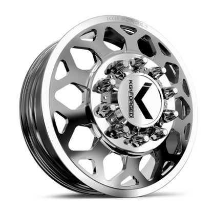 26x8.25 KG1 Forged KD006 Blitz Polished DUALLY FRONT Wheel 10x285 (146mm)