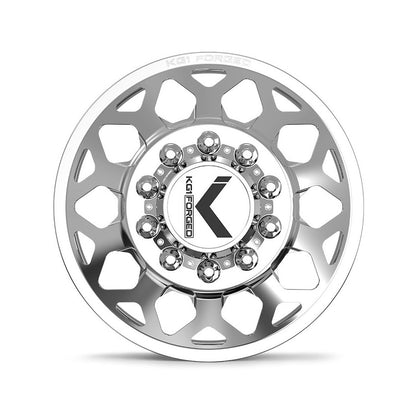 22x8.25 KG1 Forged KD006 Blitz Polished DUALLY FRONT Wheel 10x285 (145mm)
