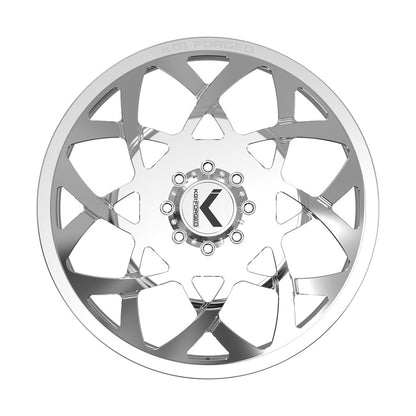 24x8.25 KG1 Forged KD008 Orbital Polished DUALLY FRONT Wheel 8x200 (145mm)
