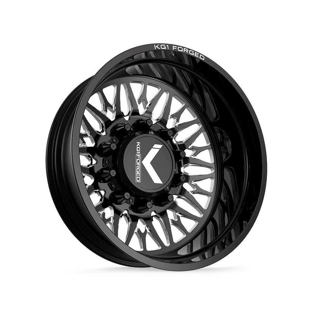 24x8.25 KG1 Forged KD014 Trident-D Black DUALLY REAR/INNER Wheel 10x285 (145mm)