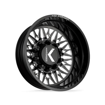 24x8.25 KG1 Forged KD014 Trident-D Black DUALLY REAR/INNER Wheel 10x285 (145mm)