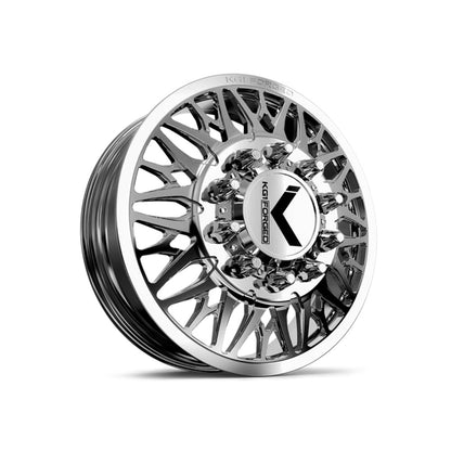 24x8.25 KG1 Forged KD014 Trident-D Polished DUALLY FRONT Wheel 10x285 (145mm)