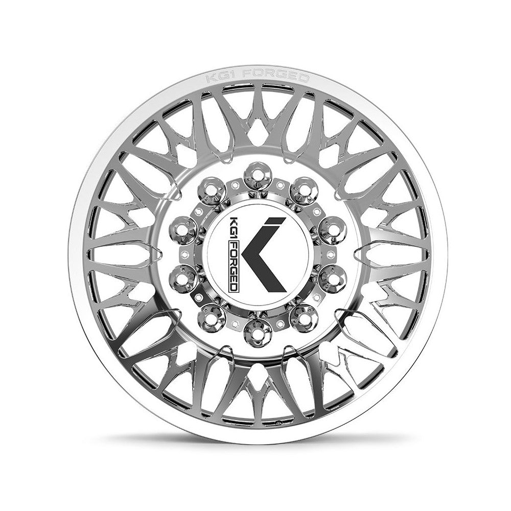 24x8.25 KG1 Forged KD014 Trident-D Polish DUALLY REAR/INNER Wheel 10x285 (145mm)
