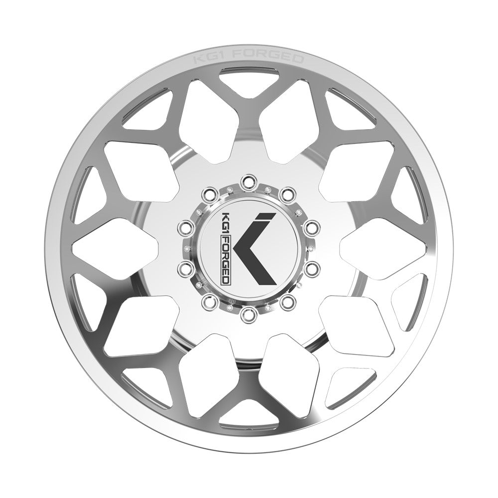26x8.25 KG1 Forged KD016 Luxor Polished DUALLY FRONT Wheel 8x200 (145mm)