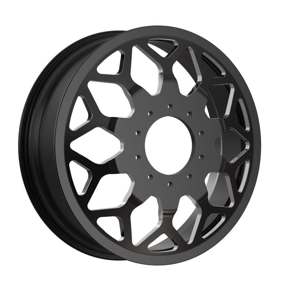 24x8.25 KG1 Forged KD016 Luxor DUALLY INNER Black Milled Wheel 8x210 (145mm)