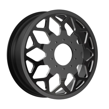 24x8.25 KG1 Forged KD016 Luxor DUALLY INNER Black Milled Wheel 8x210 (145mm)