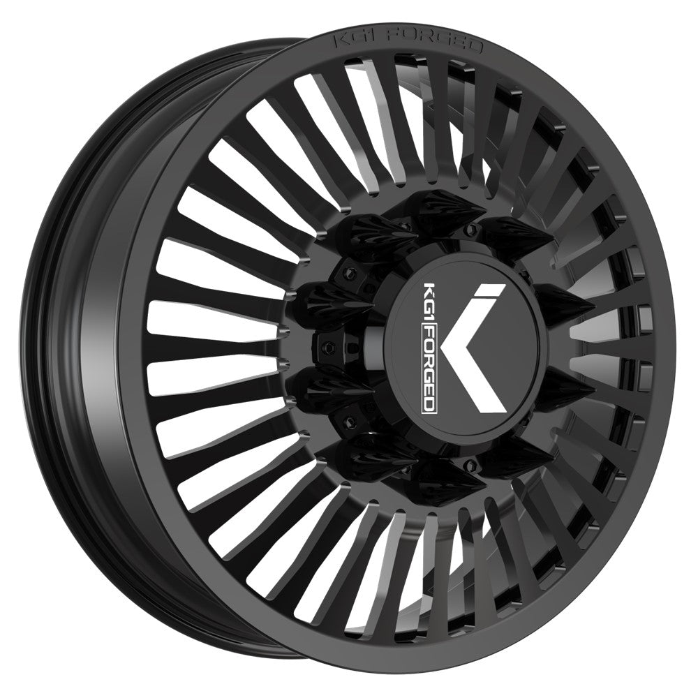 26x8.25 KG1 Forged KD051 Vegas-D Gloss Black DUALLY FRONT Wheel 10x285 (145mm)