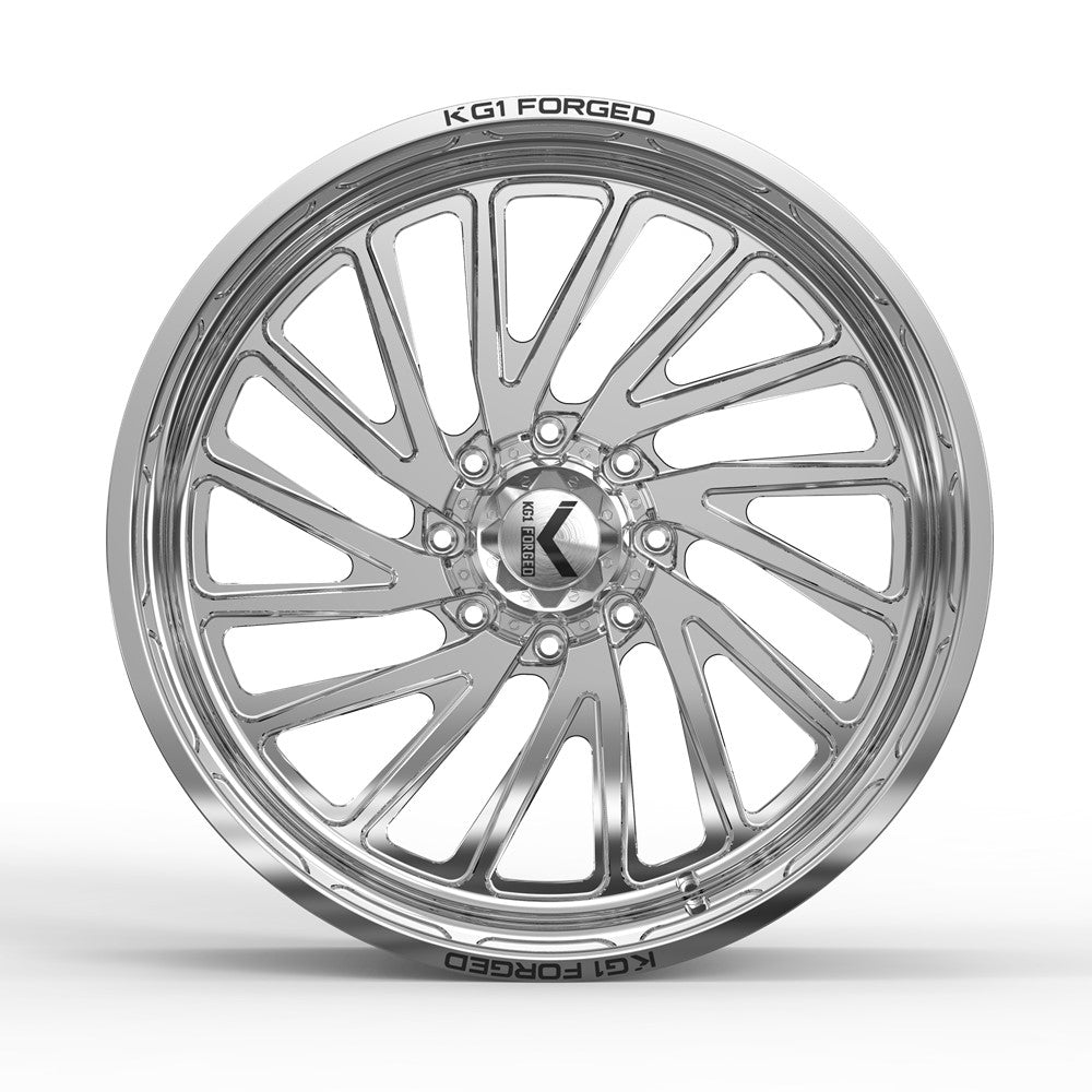 24x12 KG1 Forged KF004 Vile Polished LEFT DIRECTIONAL FORGED Wheel 6x5.5 (-44mm)