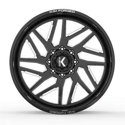26x14 KG1 KF009 Yaz-N RIGHT DIRECTIONAL Black Milled FORGED Wheel Blank (-76mm)