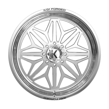 24x12 KG1 Forged KF014 Snow Polished FORGED Wheel Blank (-44mm)