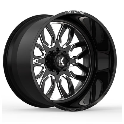 26x16 KG1 KF015 Gear Gloss Black Premium Milled FORGED Wheel Blank (-101mm)
