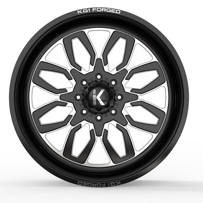 26x16 KG1 KF015 Gear Gloss Black Premium Milled FORGED Wheel Blank (-101mm)