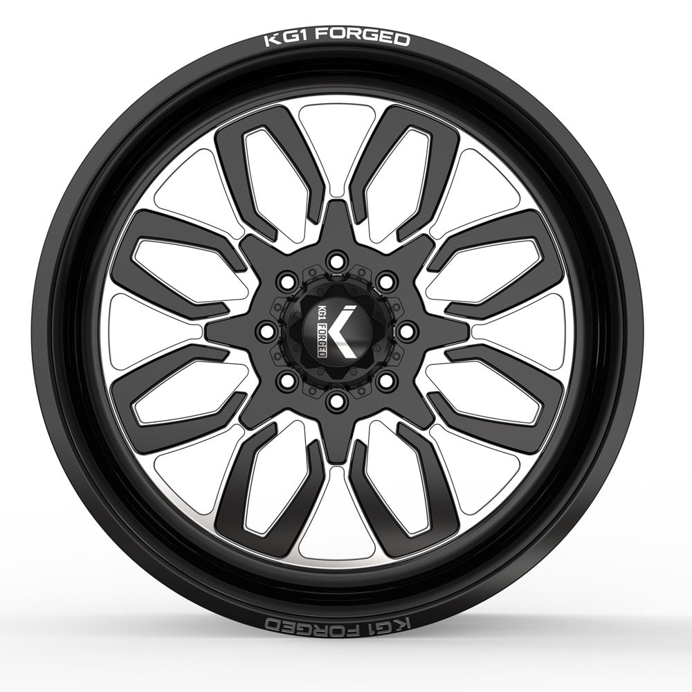 22x12 KG1 KF015 Gear Gloss Black Premium Milled FORGED Wheel Blank (-44mm)