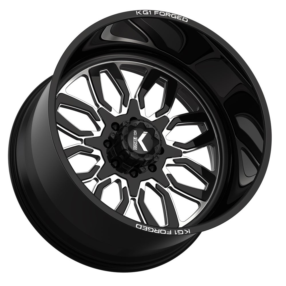 22x12 KG1 KF015 Gear Gloss Black Premium Milled FORGED Wheel Blank (-44mm)