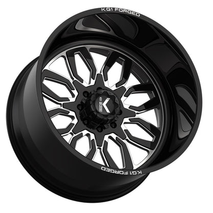 22x12 KG1 KF015 Gear Gloss Black Premium Milled FORGED Wheel Blank (-44mm)