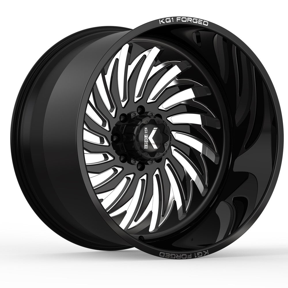 26x16 KG1 KF017 Hurricane LEFT DIRECTIONAL Black FORGED Wheel Blank (-101mm)