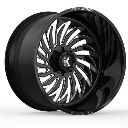 26x16 KG1 KF017 Hurricane LEFT DIRECTIONAL Black FORGED Wheel Blank (-101mm)