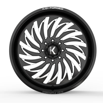 22x12 KG1 KF017 Hurricane RIGHT DIRECTIONAL Black FORGED Wheel Blank (-44mm)