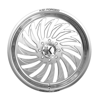 26x14 KG1 KF017 Hurricane Polished LEFT DIRECTIONAL FORGED Wheel 5x5.5 (-76mm)