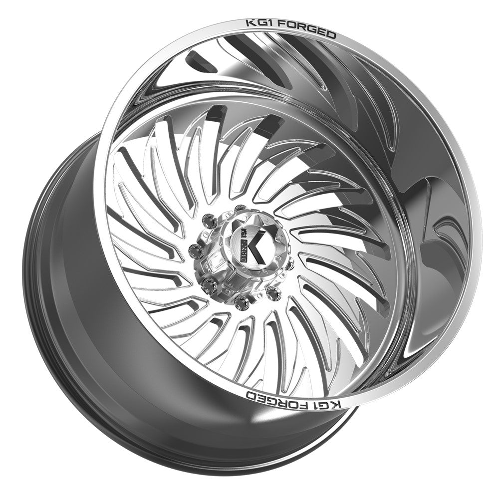 26x14 KG1 KF017 Hurricane Polished LEFT DIRECTIONAL FORGED Wheel 5x5.5 (-76mm)