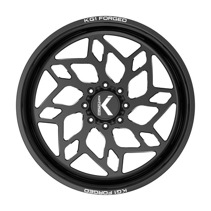 22x12 KG1 KF021 Kreator LEFT DIRECTIONAL Black Milled FORGED Wheel Blank (-44mm)