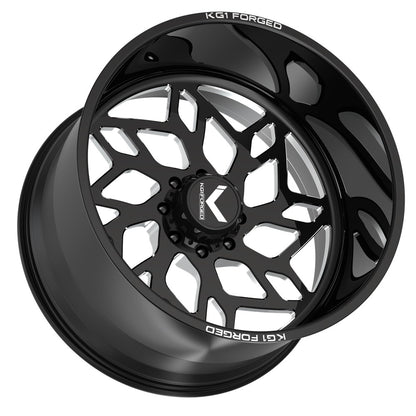 26x14 KG1 KF021 Kreator RIGHT DIRECTIONAL Black FORGED Wheel Blank (-76mm)
