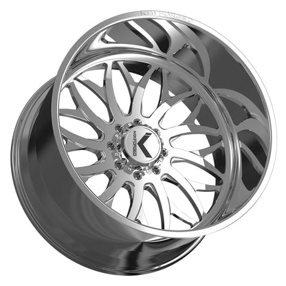 26x16 KG1 Forged KF022 Galactic Polished Milled FORGED Wheel 8x6.5 (-101mm)
