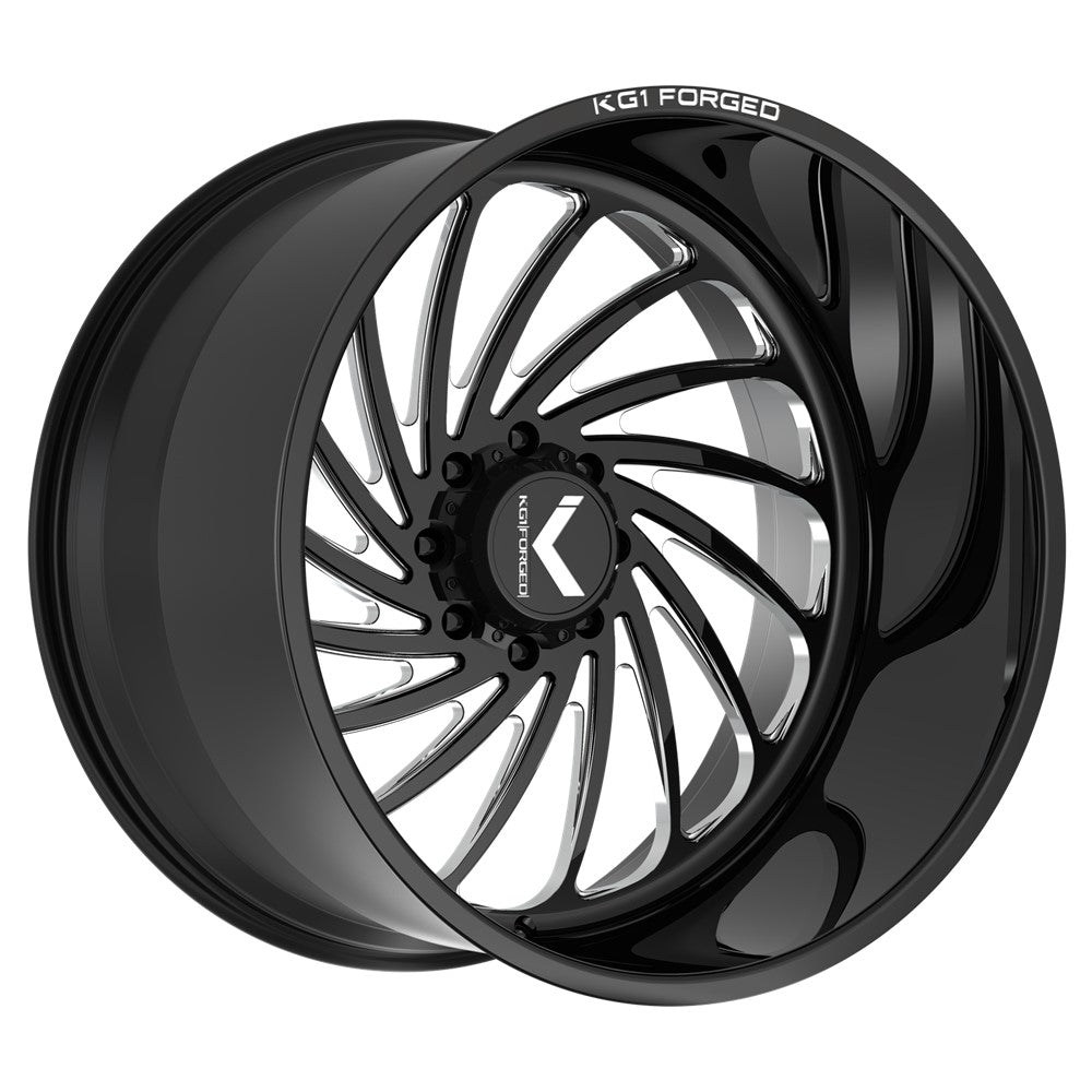 26x16 KG1 KF023 Bender LEFT DIRECTIONAL Black Milled FORGED Wheel Blank (-101mm)